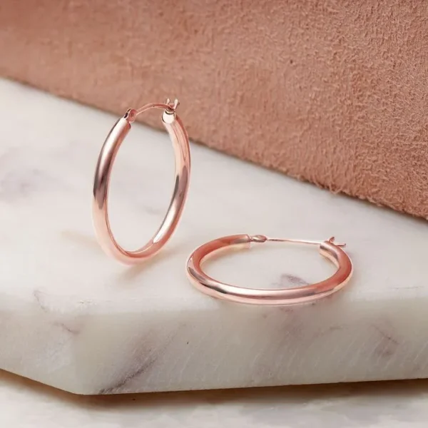 Rose Gold Hoops