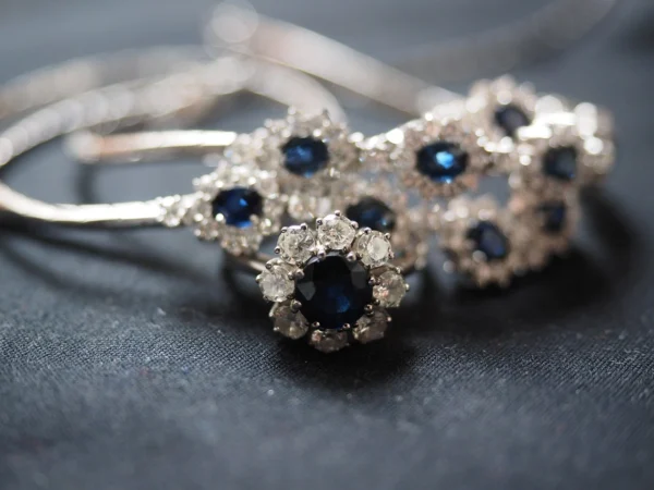 Sapphire Halo Necklace